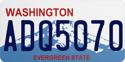 WA license plate ADQ5070