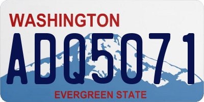 WA license plate ADQ5071