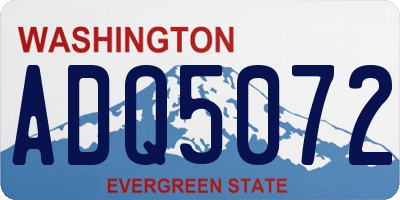 WA license plate ADQ5072