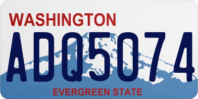 WA license plate ADQ5074