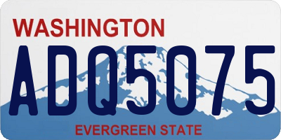WA license plate ADQ5075