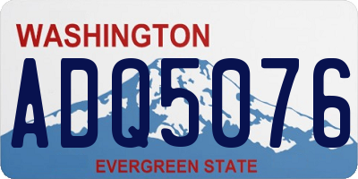 WA license plate ADQ5076