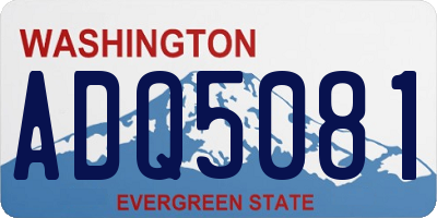 WA license plate ADQ5081