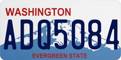 WA license plate ADQ5084