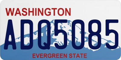 WA license plate ADQ5085