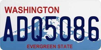 WA license plate ADQ5086