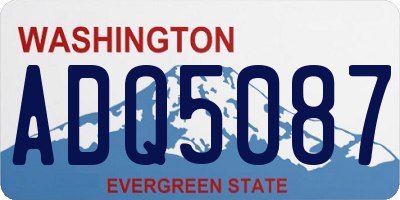 WA license plate ADQ5087