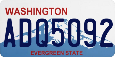 WA license plate ADQ5092