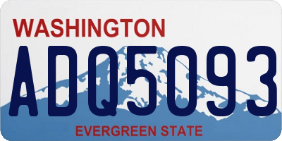 WA license plate ADQ5093