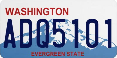 WA license plate ADQ5101