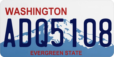 WA license plate ADQ5108