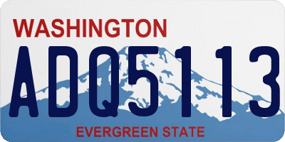 WA license plate ADQ5113