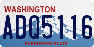 WA license plate ADQ5116