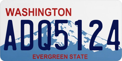 WA license plate ADQ5124