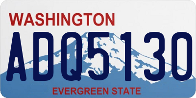 WA license plate ADQ5130