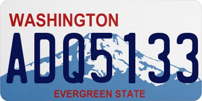 WA license plate ADQ5133