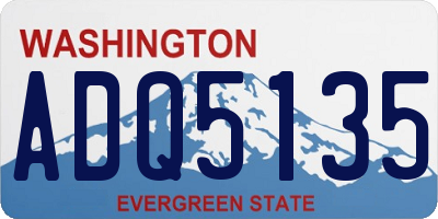 WA license plate ADQ5135