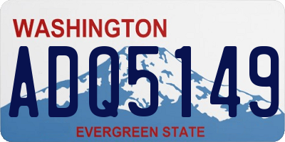 WA license plate ADQ5149