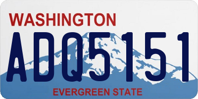 WA license plate ADQ5151