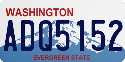 WA license plate ADQ5152
