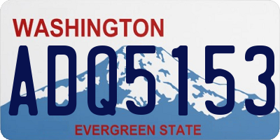 WA license plate ADQ5153