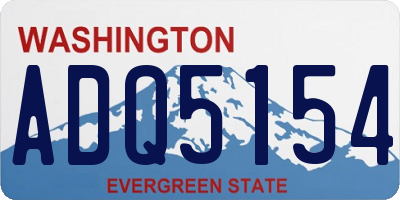 WA license plate ADQ5154