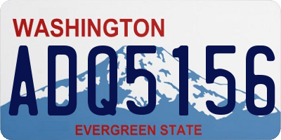 WA license plate ADQ5156