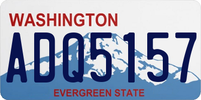 WA license plate ADQ5157