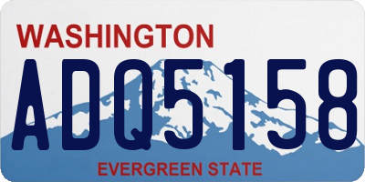 WA license plate ADQ5158