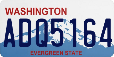 WA license plate ADQ5164