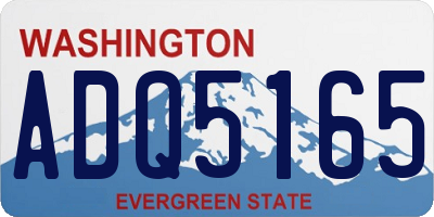 WA license plate ADQ5165