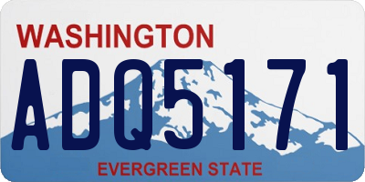 WA license plate ADQ5171