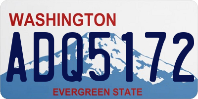 WA license plate ADQ5172