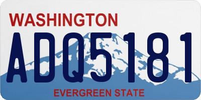 WA license plate ADQ5181