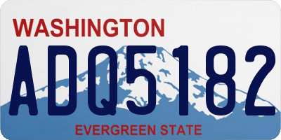 WA license plate ADQ5182