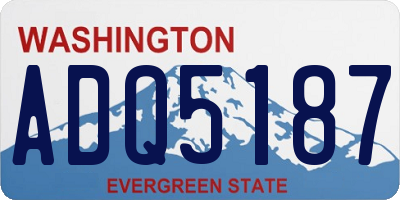WA license plate ADQ5187