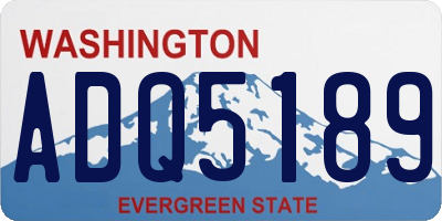 WA license plate ADQ5189