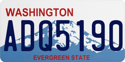 WA license plate ADQ5190