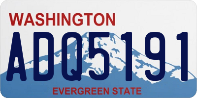 WA license plate ADQ5191