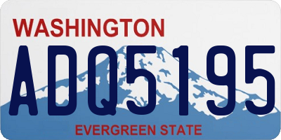 WA license plate ADQ5195