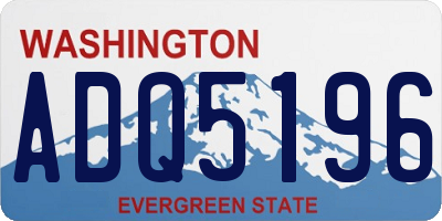 WA license plate ADQ5196