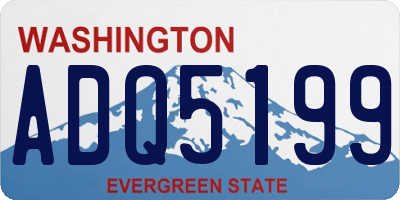 WA license plate ADQ5199
