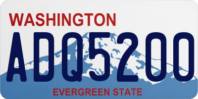WA license plate ADQ5200