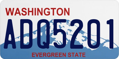 WA license plate ADQ5201