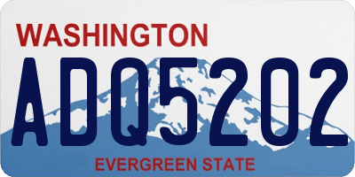 WA license plate ADQ5202