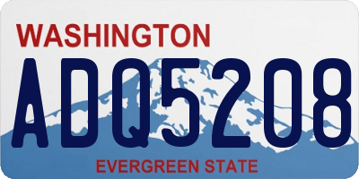 WA license plate ADQ5208