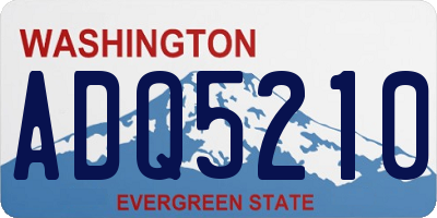 WA license plate ADQ5210