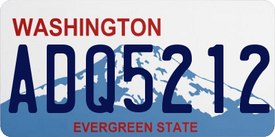 WA license plate ADQ5212