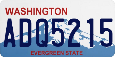 WA license plate ADQ5215