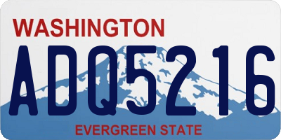 WA license plate ADQ5216